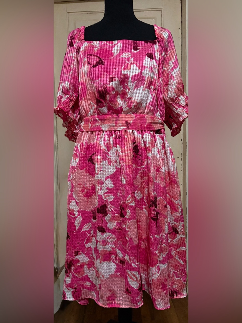 Pink NWT Lane Bryant 18 Midi Dress